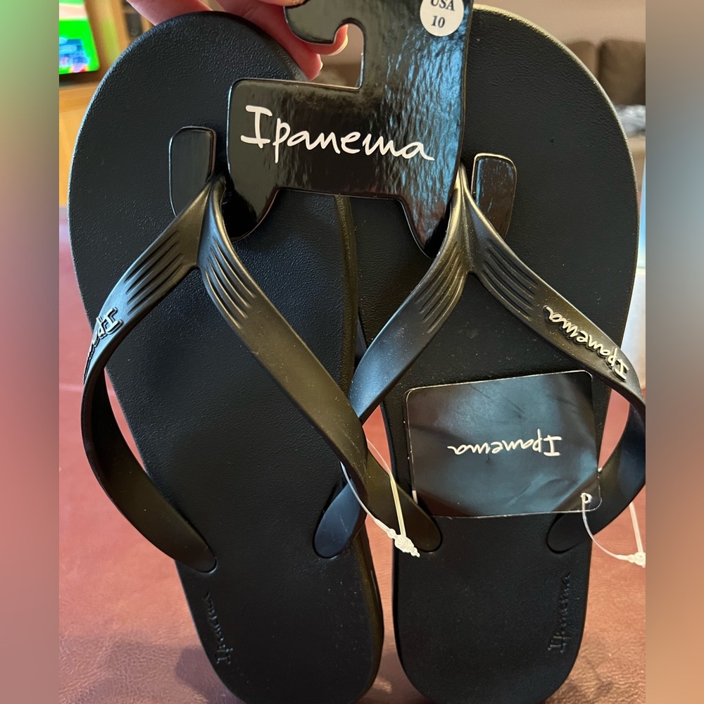 Hard Rock Impanema New Black Flip Flop size 10
